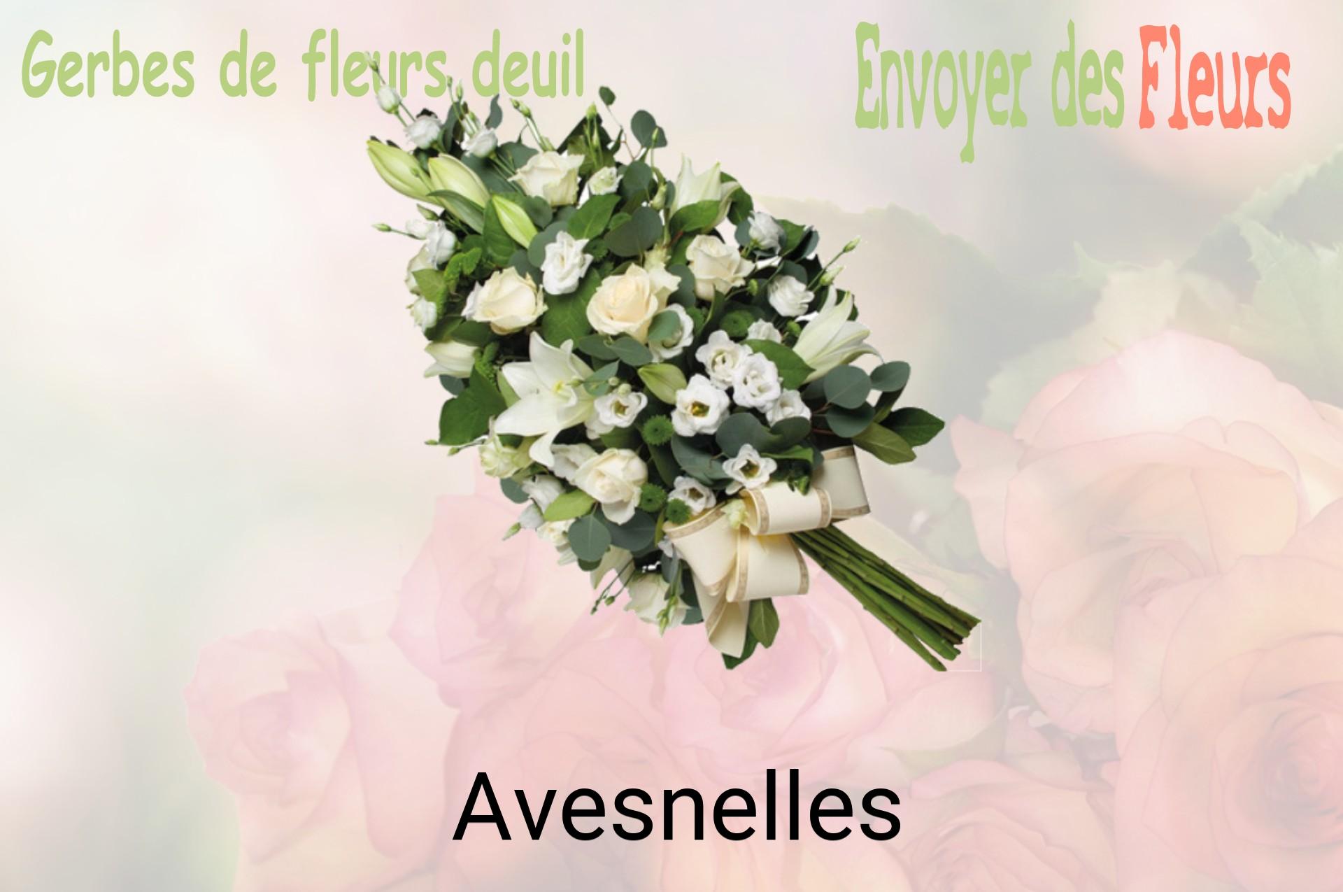 Gerbe de fleurs de deuil livrée à Avesnelles